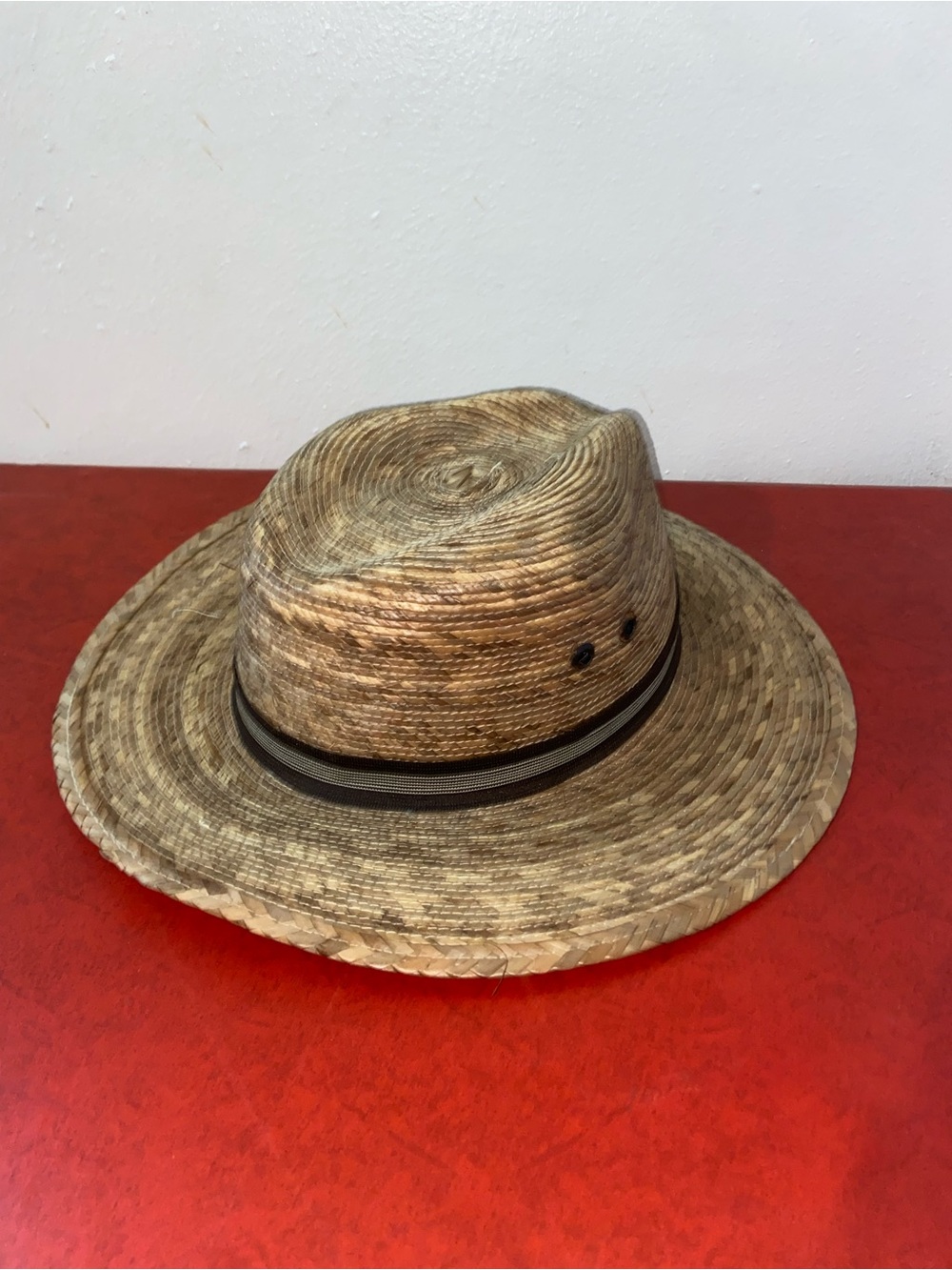 Stylish Straw Hat for Men - Natural Tan with Black Accent